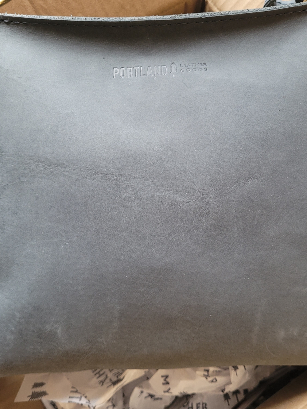 Portland Leather Grey Leather Triangle Bag Color Storm - Picture 10 of 10